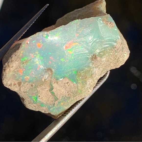 Welo Rough 32.24Ct Natural Ethiopian Play Of Color Rough Opal - Picture 14 of 16